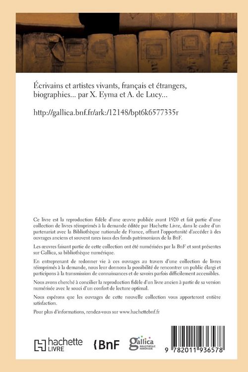 Produktbild: Ecrivains et artistes vivants,