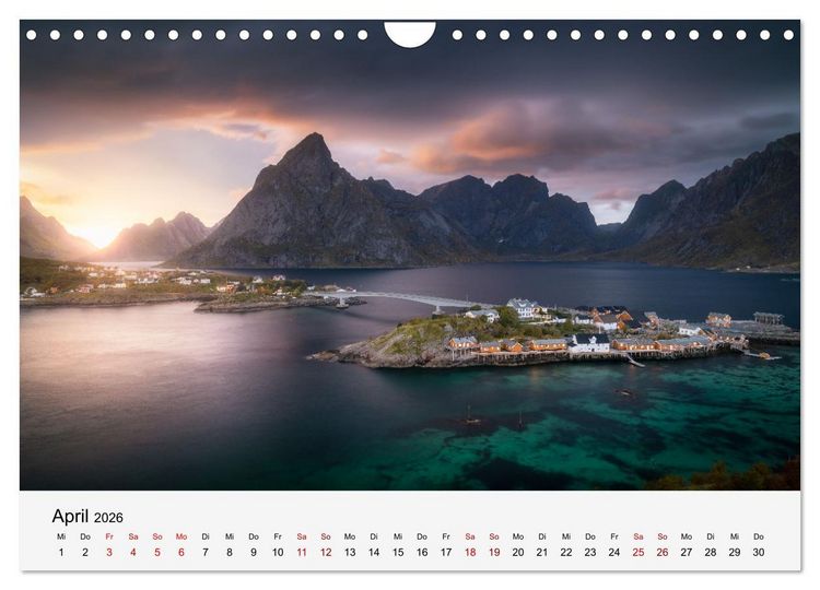 Produktbild: Farben der Lofoten - Jahreszeiten jenseits des Polarkreises (Wandkalender 2026 DIN A4 quer), CALVENDO Monatskalender