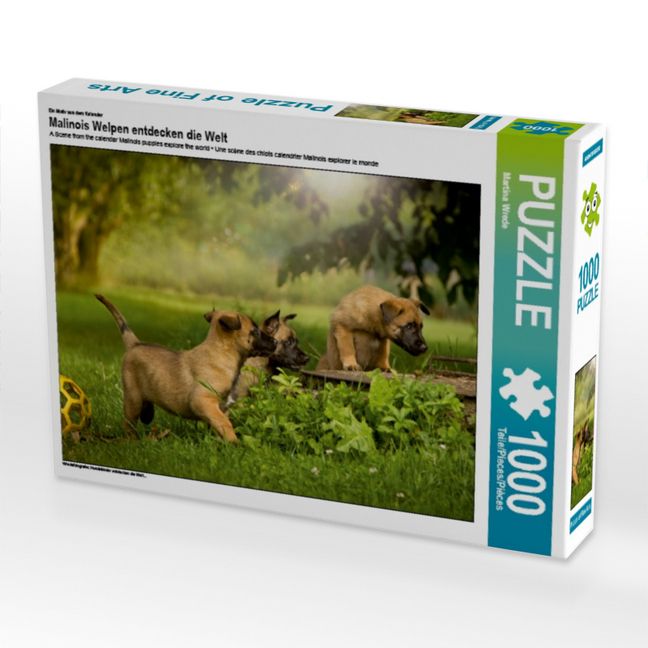 Produktbild: CALVENDO Puzzle Hundekinder entdecken die Welt... 1000 Teile Puzzle quer | 1000 Teile Lege-Gr&ouml;&szlig;e 64 &times; 48 cm Foto-Puzzle f&uuml;r gl&uuml;ckliche Stunden