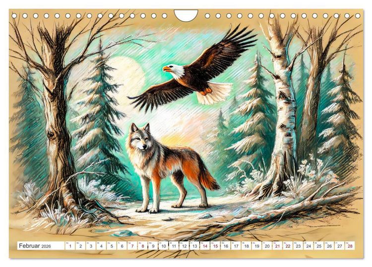Produktbild: Der Ruf des Adlers - Majest&auml;tischer K&ouml;nig der L&uuml;fte in Aktion (Wandkalender 2026 DIN A4 quer), CALVENDO Monatskalender