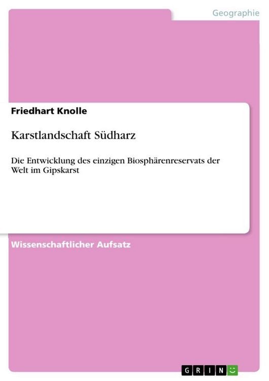 Produktbild: Karstlandschaft S&uuml;dharz