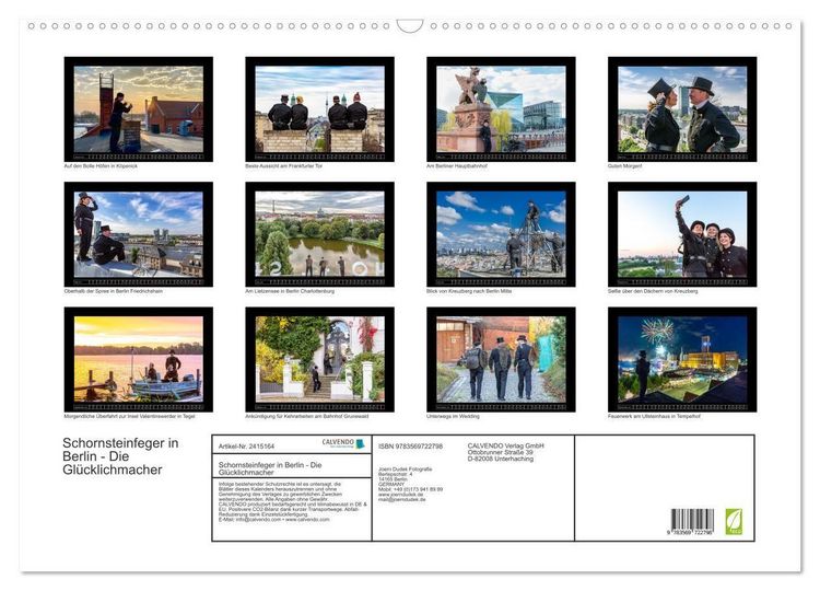 Produktbild: Schornsteinfeger in Berlin - Die Gl&uuml;cklichmacher (Wandkalender 2027 DIN A2 quer), CALVENDO Monatskalender