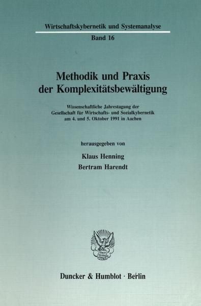 Produktbild: Methodik und Praxis der Komplexit&auml;tsbew&auml;ltigung.