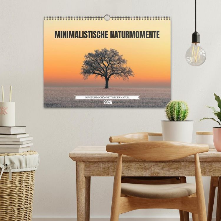 Produktbild: Minimalistische Naturmomente &ndash; Ruhe und Sch&ouml;nheit in der Natur (Wandkalender 2026 DIN A3 quer), CALVENDO Monatskalender