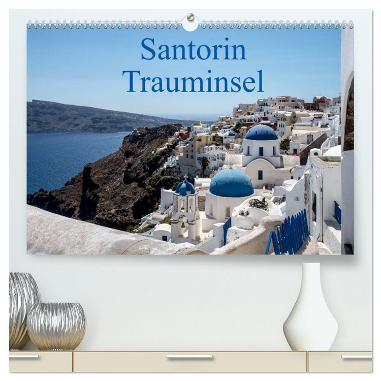 Produktbild: Santorin Trauminsel (hochwertiger Premium Wandkalender 2026 DIN A2 quer), Kunstdruck in Hochglanz