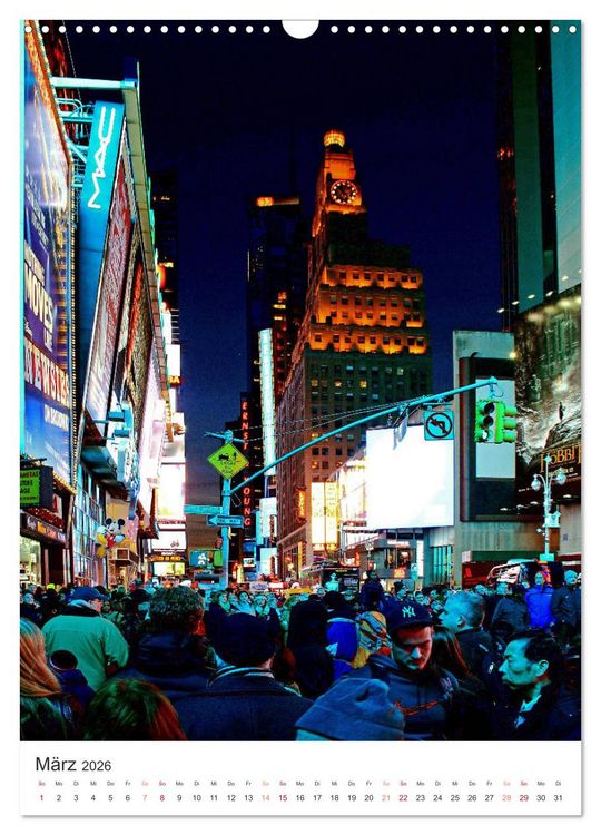 Produktbild: New York - sehenswertes Manhattan bei Tag und Nacht (Wandkalender 2026 DIN A3 hoch), CALVENDO Monatskalender
