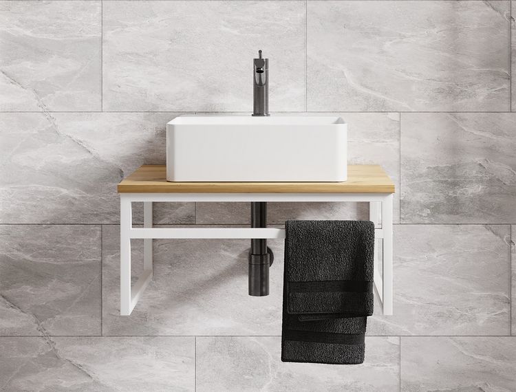 Produktbild: 2-tlg. Waschplatz Waschtisch Waschbecken Bitila 60