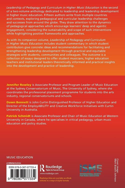 Produktbild: Leadership of Pedagogy and Curriculum in Higher Music Education
