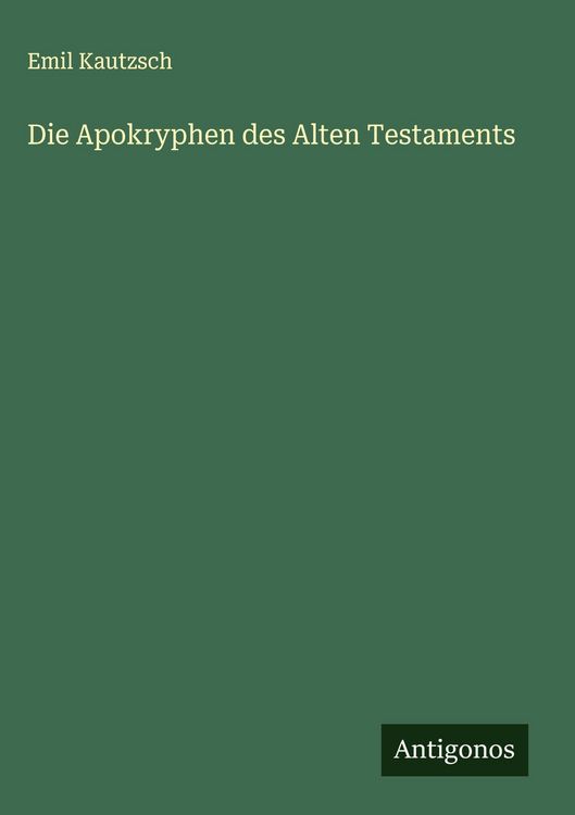 Produktbild: Die Apokryphen des Alten Testaments