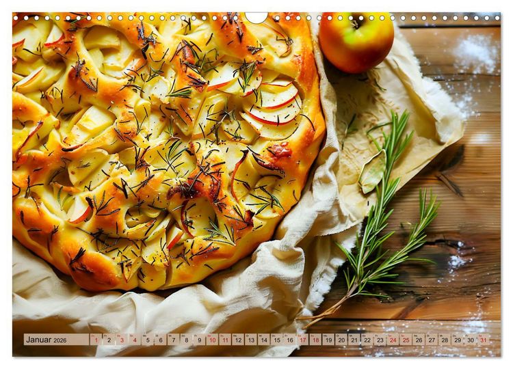 Produktbild: Apfelkuchen satt - K&ouml;stliche Kunstwerke aus dem KI-Backofen (Wandkalender 2026 DIN A3 quer), CALVENDO Monatskalender