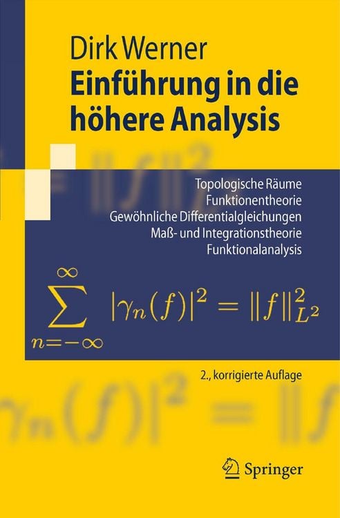 Produktbild: Einf&uuml;hrung in die h&ouml;here Analysis