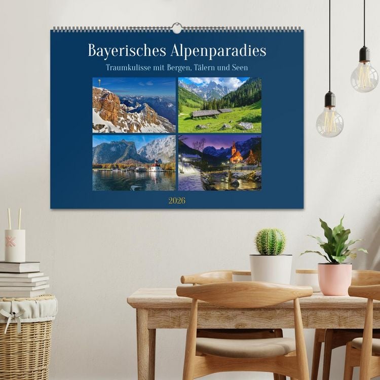Produktbild: Bayerisches Alpenparadies (Wandkalender 2026 DIN A2 quer), CALVENDO Monatskalender