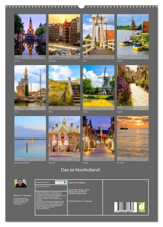 Produktbild: Das ist Nordholland! (hochwertiger Premium Wandkalender 2026 DIN A2 hoch), Kunstdruck in Hochglanz