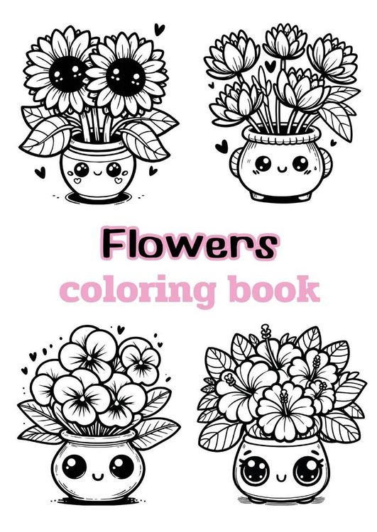 Produktbild: Flowers coloring book