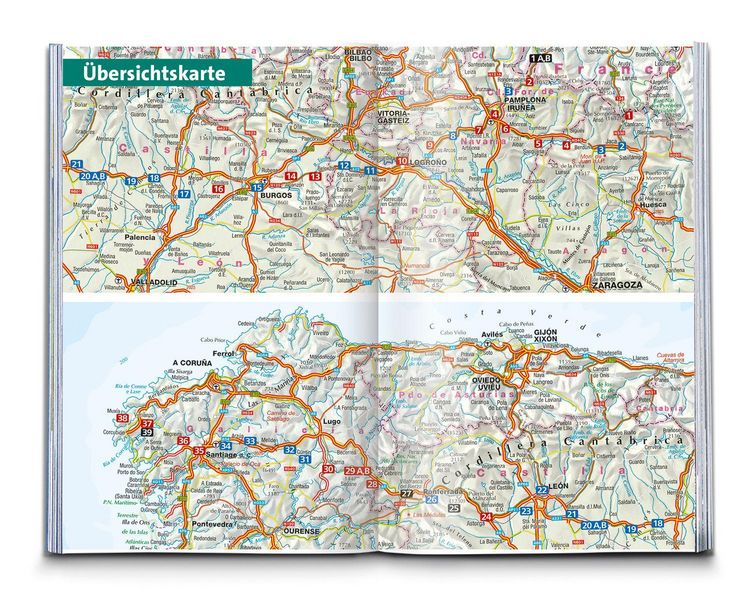 Produktbild: KOMPASS Wanderf&uuml;hrer Jakobsweg Spanien, Camino Franc&eacute;s. Von den Pyren&auml;en nach Santiago de Compostela und Fisterra, 46 Etappen mit Extra-Tourenkarte