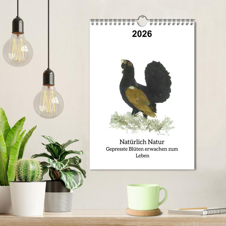 Produktbild: Nat&uuml;rlich Natur - Gepresste Bl&uuml;ten erwachen zum Leben (Wandkalender 2026 DIN A4 hoch), CALVENDO Monatskalender