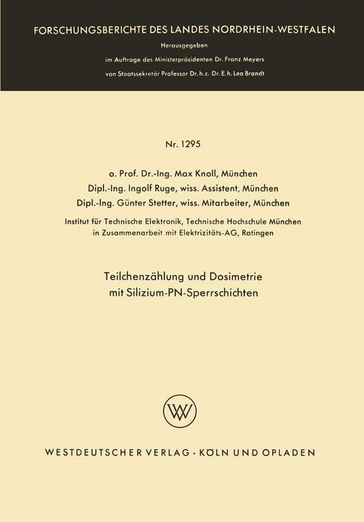 Produktbild: Teilchenz&auml;hlung und Dosimetrie mit Silizium-PN-Sperrschichten