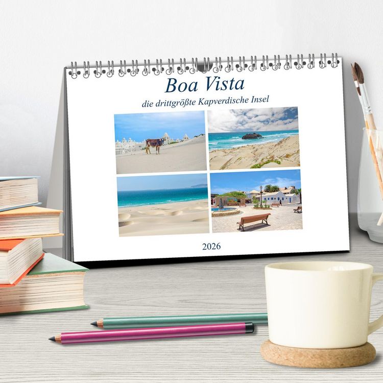 Produktbild: Boa Vista - die drittgr&ouml;&szlig;te Kapverdische Insel (Tischkalender 2026 DIN A5 quer), CALVENDO Monatskalender