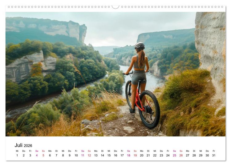 Produktbild: E-Bike einfach cool (hochwertiger Premium Wandkalender 2026 DIN A2 quer), Kunstdruck in Hochglanz