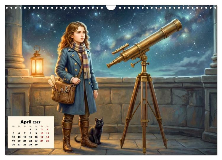 Produktbild: Kleine Entdecker auf magischen Reisen - Fantasy-Welten f&uuml;r Kinder (Wandkalender 2027 DIN A3 quer), CALVENDO Monatskalender