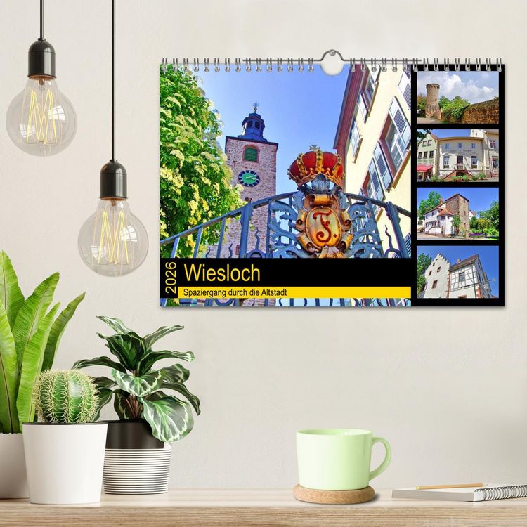 Produktbild: Wiesloch - Spaziergang durch die Altstadt (Wandkalender 2026 DIN A4 quer), CALVENDO Monatskalender