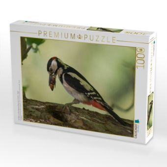 Produktbild: CALVENDO Puzzle Ein Motiv aus dem Kalender Besucher im Garten - V&ouml;gel | 1000 Teile Lege-Gr&ouml;&szlig;e 64x48cm Foto-Puzzle f&uuml;r gl&uuml;ckliche Stunden