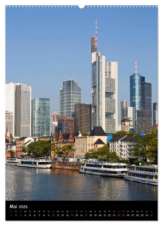 Produktbild: Frankfurt Highlights (Wandkalender 2026 DIN A2 hoch), CALVENDO Monatskalender