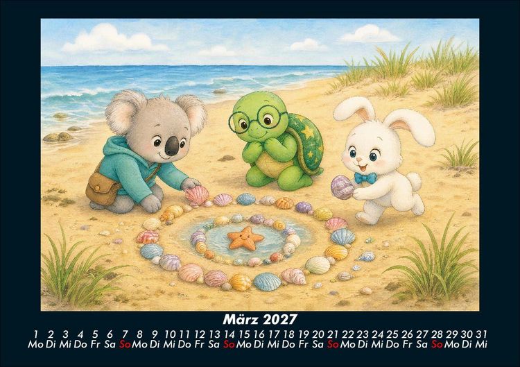 Produktbild: Seesterne und Muscheln 2027 Fotokalender DIN A5