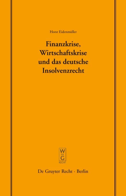 Produktbild: Finanzkrise, Wirtschaftskrise und das deutsche Insolvenzrecht