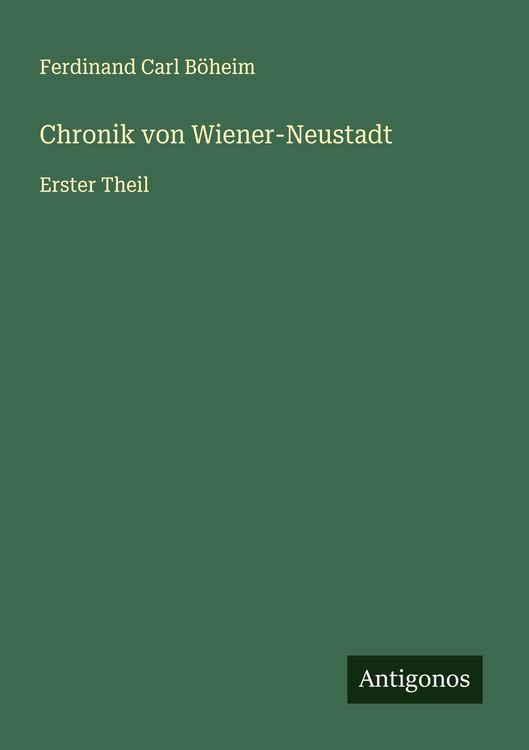 Produktbild: Chronik von Wiener-Neustadt