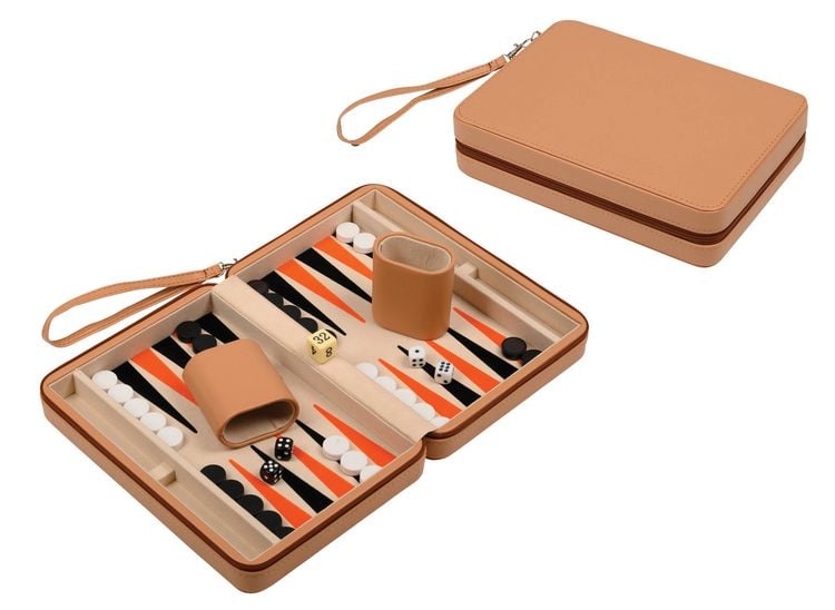 Produktbild: Philos 1710 - Backgammon Leros, Reise, Kunstleder, magnetisch, mit Tragegriff