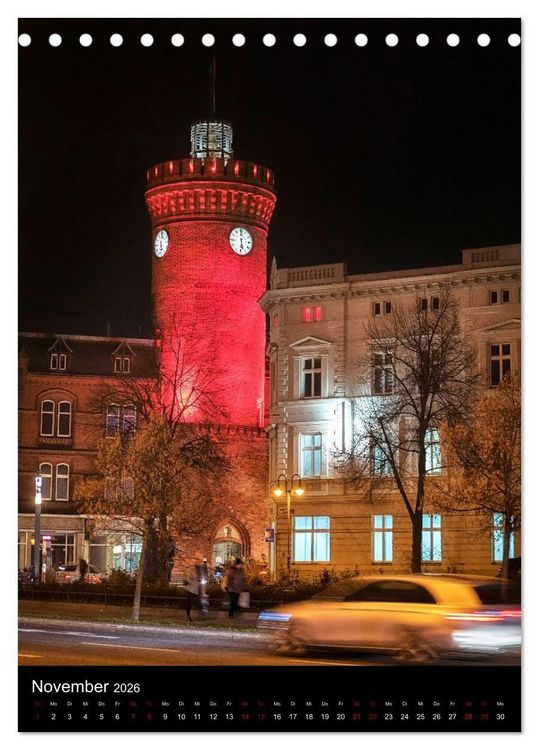 Produktbild: Cottbus und Umgebung f&uuml;r Nachtschw&auml;rmer (Tischkalender 2026 DIN A5 hoch), CALVENDO Monatskalender