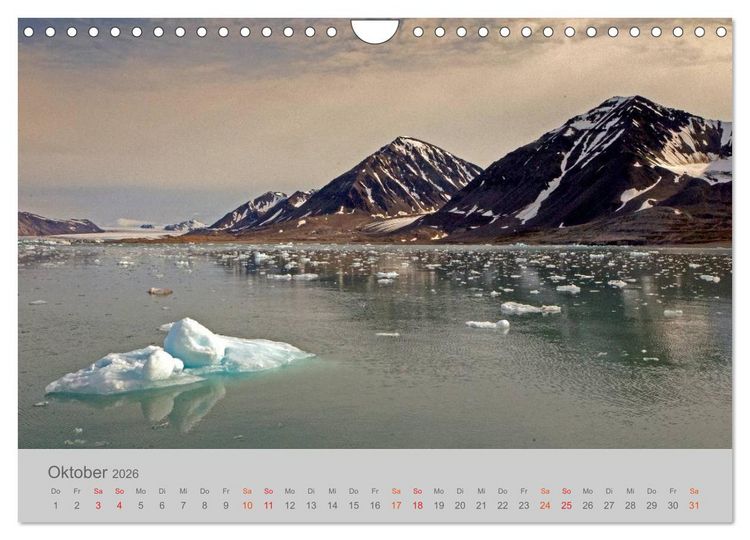 Produktbild: Spitzbergen 80&deg; Nord (Wandkalender 2026 DIN A4 quer), CALVENDO Monatskalender