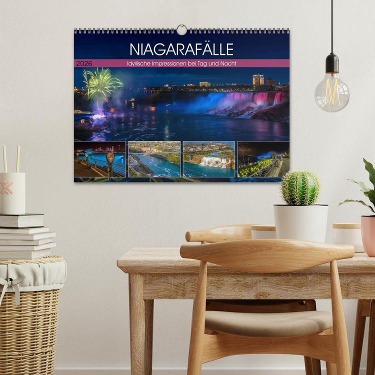 Produktbild: NIAGARAF&Auml;LLE Idyllische Impressionen bei Tag und Nacht (Wandkalender 2026 DIN A3 quer), CALVENDO Monatskalender