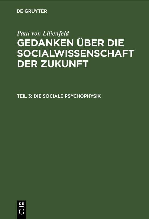 Produktbild: Die sociale Psychophysik
