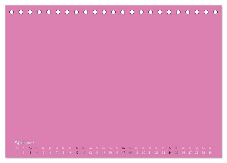 Produktbild: Bastelkalender - Pink (Tischkalender 2027 DIN A5 quer), CALVENDO Monatskalender