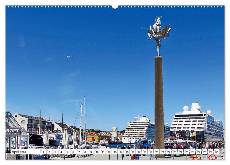 Produktbild: Sommer in Stavanger vom Frankfurter Taxifahrer Petrus Bodenstaff (hochwertiger Premium Wandkalender 2026 DIN A2 quer), Kunstdruck in Hochglanz