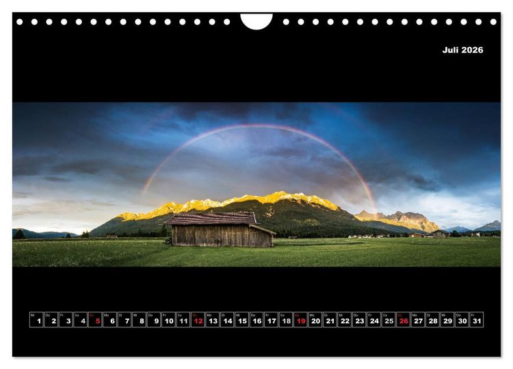 Produktbild: Weitblicke - Panoramen (Wandkalender 2026 DIN A4 quer), CALVENDO Monatskalender
