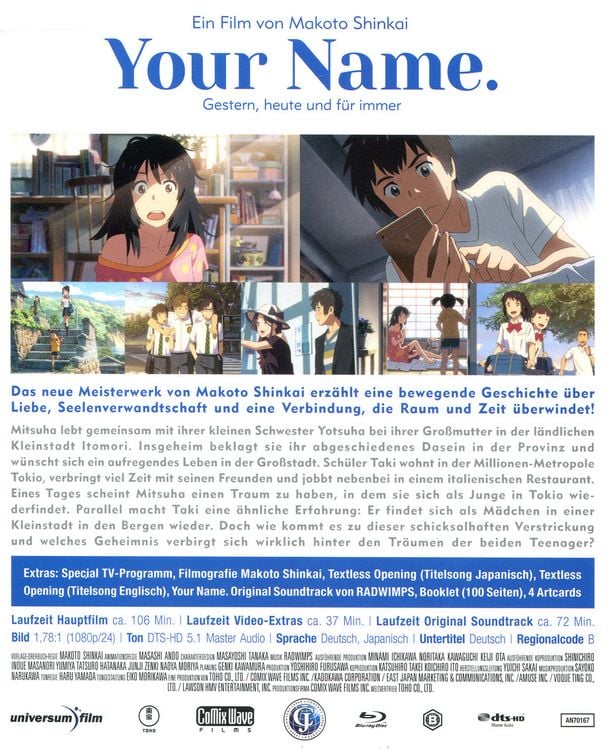 Produktbild: Your Name. - Gestern, heute und f&uuml;r immer - Limited Collector's Edition (+ Soundtrack-CD)