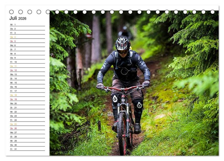 Produktbild: Mountainbike Freeride Momente (Tischkalender 2026 DIN A5 quer), CALVENDO Monatskalender