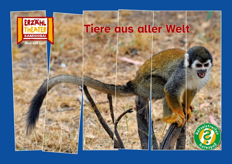 Produktbild: R&auml;tselstreifen Ratespa&szlig;: Tiere aus aller Welt / Kamishibai Bildkarten