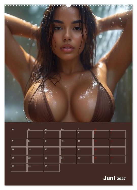 Produktbild: Latina Bikini Kalender: Glamour&ouml;se KI-Kunst mit hei&szlig;en Latina Models (hochwertiger Premium Wandkalender 2027 DIN A2 hoch), Kunstdruck in Hochglanz