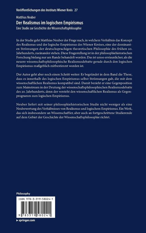Produktbild: Der Realismus im logischen Empirismus