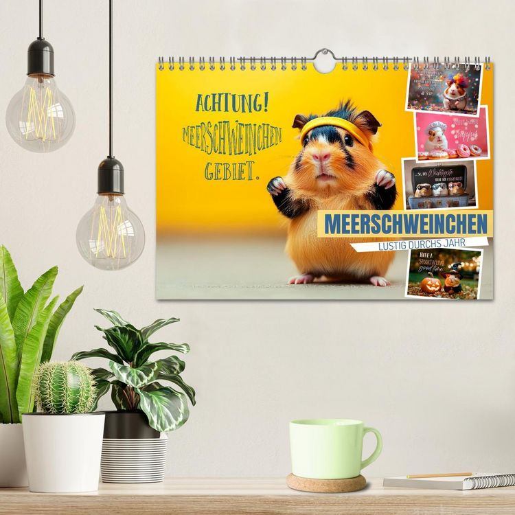 Produktbild: Meerschweinchen LUSTIG DURCHS JAHR (Wandkalender 2026 DIN A4 quer), CALVENDO Monatskalender