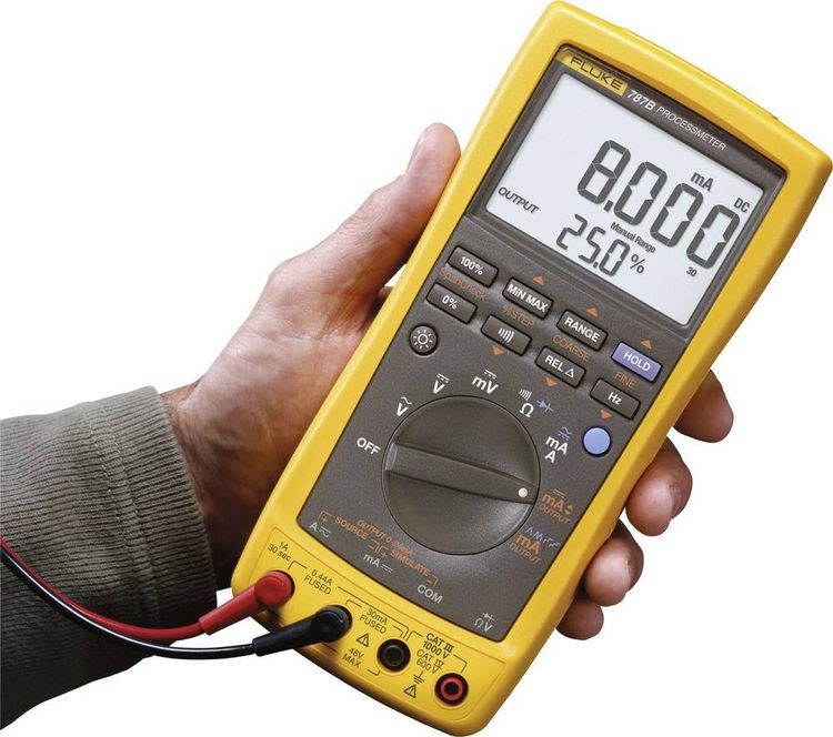 Produktbild: Fluke 787B Hand-Multimeter digital Prozess-Stromausgabe CAT III 1000 V, CAT IV 600 V Anzeige (Counts): 30000