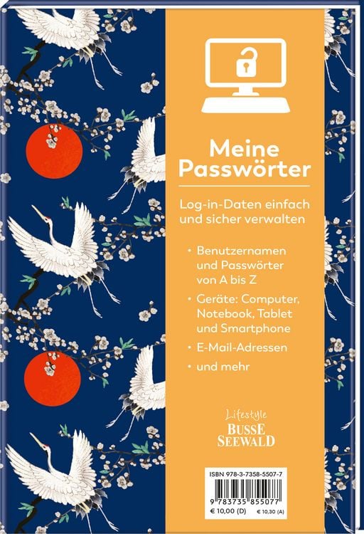 Produktbild: Meine Passw&ouml;rter. Ein Eintragebuch f&uuml;r Ihre Zugangsdaten, das Sie einfach in Ihrem B&uuml;cherregal verstecken k&ouml;nnen.