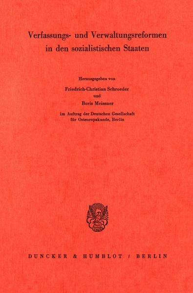 Produktbild: Verfassungs- und Verwaltungsreformen in den sozialistischen Staaten.