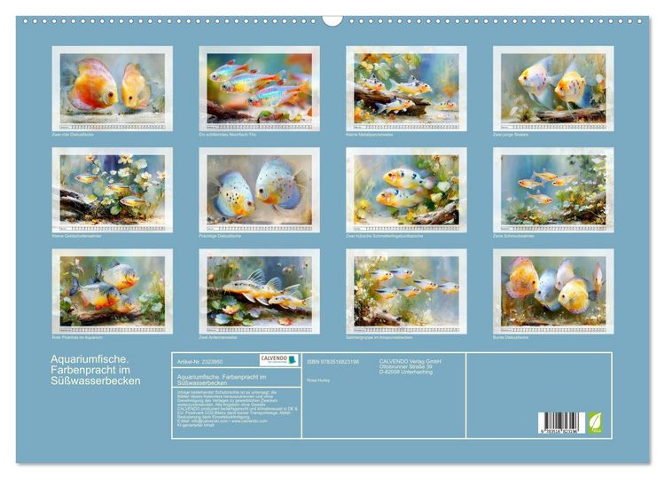 Produktbild: Aquariumfische. Farbenpracht im S&uuml;&szlig;wasserbecken (Wandkalender 2027 DIN A2 quer), CALVENDO Monatskalender