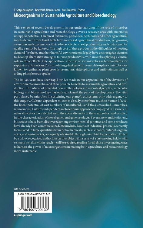 Produktbild: Microorganisms in Sustainable Agriculture and Biotechnology