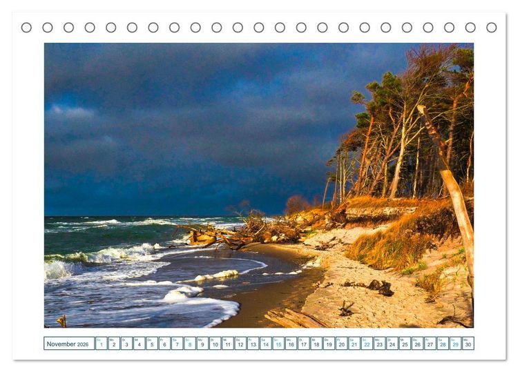Produktbild: Der Weststrand am Dar&szlig; (Tischkalender 2026 DIN A5 quer), CALVENDO Monatskalender